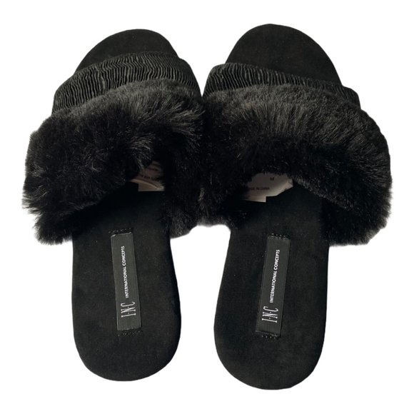 INC International Concepts Double Band Faux Fur Sl - Picture 3 of 4